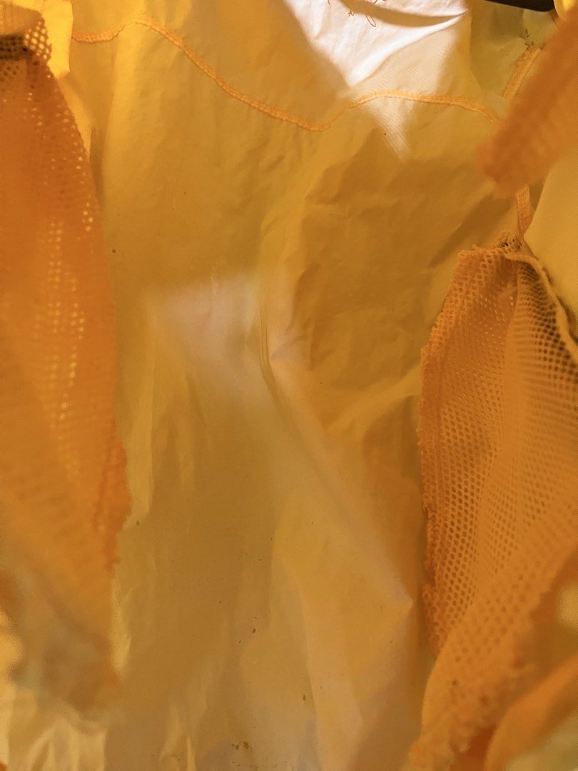 CAT Caterpillar Yellow Anorak Windbreaker Jacket (Category: Coats, Jackets and Outerwear) located in Subic. Submitted by round.thrift (Listing ID 1459712192, Image 3). Description: - Yellow CAT anorak windbreaker jacket - Quarter zip closure - Mesh lining for breathability - Front pouch pocket - Side zip pockets for secure storage - Reflective strip across the chest for visibility - Hooded design for extra protection - Expired waterproofing - Ide