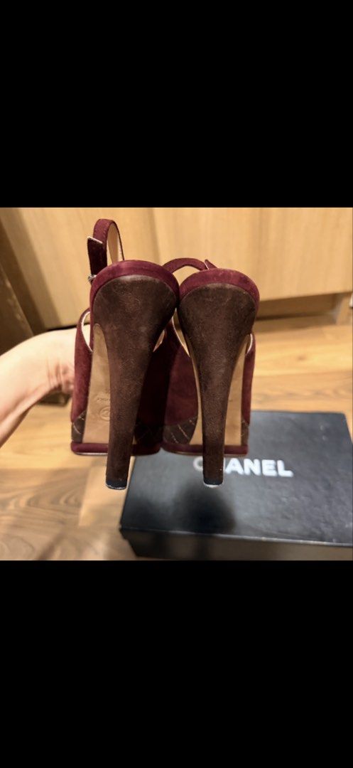 Chanel (Category: Heels) located in Taguig. Submitted by nala123 (Listing ID 1459851399, Image 3). Description: Authentic bought in the US in excellent condition, size 37.5 , color burgundy with a touch of dark brown. shipping c/o buyer. No return no exchange. .
