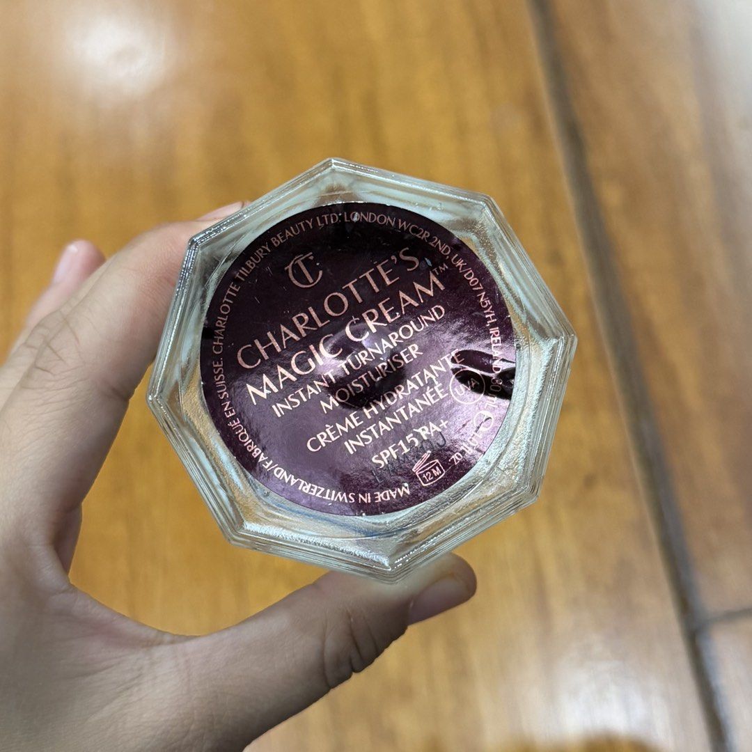 Charlotte Tilbury Magic Cream (Category: Face Care) located in Muntinlupa City. Submitted by myrandomthingz (Listing ID 1459861799, Image 2). Description: Used TWICE, 95% FULL.