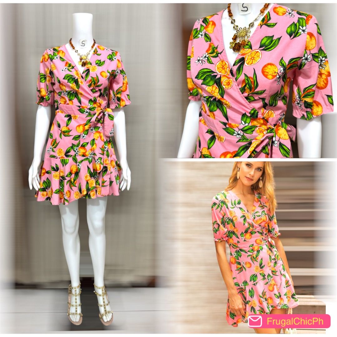 Charming Pink Wrap Dress with Ruffled Hem (Category: Dresses) located in Cotabato. Submitted by thefashionproject88 (Listing ID 1459714456, Image 1). Description: Brand: Pls Check Photo Details Style: HQ Dress Condition: EUC Size: S Mine: Php 180 ☝🏻accessories not included Mannequin’s Height is 5’8” W/ Vital Stat: Bust 32”, Waist 25”, Hips 32” Note: For Preowned/Used Items, please manage your expectation. If you are meticulous w/ flaws or used c