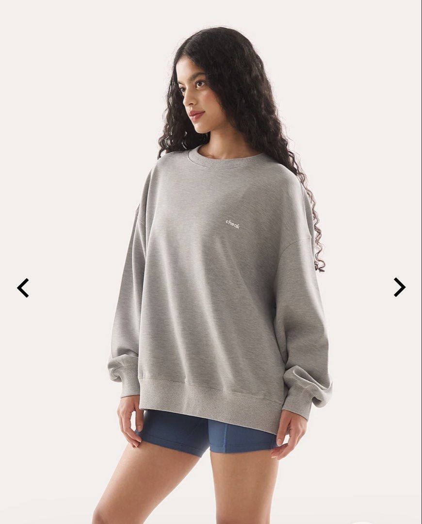 Cheak Grey Boyfriend Sweater Size M (Category: Activewear) located in Taguig. Submitted by julieblt (Listing ID 1459730718, Image 2). Description: Cheak boyfriend sweater in Glacier, size M. Worn only a couple times, selling because I just gravitate more to my other sweaters .
