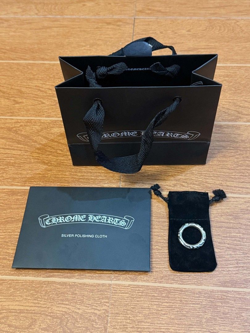 Chrome Hearts Scroll Band Ring (Category: Luxury Accessories) located in Manila. Submitted by ajaaafightt (Listing ID 1459879954, Image 1). Description: WTS! Chrome Hearts Scroll Band Ring -Brandnew -Complete wt PaperBag -No Receipt -Size 9US 54,995 only!.