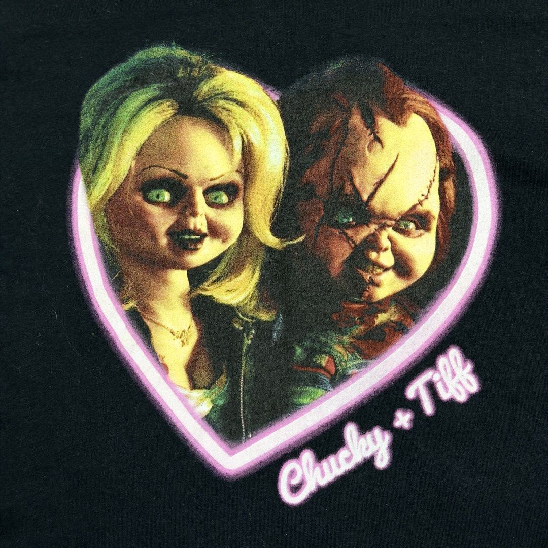 Chucky + Tiff Horror Tee Shirt (Category: Tshirts & Polo Shirts ) located in Dinalupihan. Submitted by brokencasket (Listing ID 1459823864, Image 2). Description: Chucky + Tiff Horror Tee Shirt Size M. 18 in width 27.5 in length.