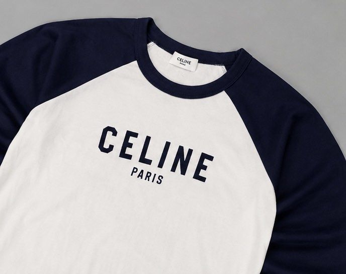 CLN Raglan Long Sleeve T-Shirt (Category: Longsleeves) located in Muntinlupa City. Submitted by downtodeclutter (Listing ID 1459695540, Image 1). Description: - Classic Cln raglan long sleeve tee - White body with navy blue sleeves and collar - Comfortable 100% cotton material - Perfect for casual wear, easily styled with jeans or shorts - No flaw or issue - S on tag - 17.5” Width, 22” Length.