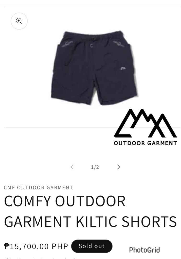 CMF Outdoor Garment Kiltic Comfy Multi Pocket Gorpcore Short (Category: Shorts) located in Manila. Submitted by blackdmnd_stuff (Listing ID 1459780035, Image 2). Description: Authentic/legit GoodasNew Condition No damage/issue Features: CMF OUTDOOR GARMENT is a Japanese label reworking outdoor clothing through modular utility and experimental construction. Layered pockets, adaptable pattern systems and technical materials give familiar garments a