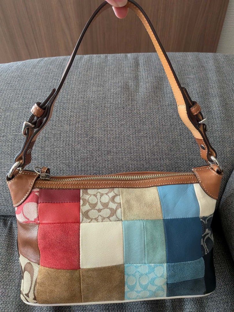 Coach Patchwork Shoulder Bag (Category: Shoulder Bags) located in Makati City. Submitted by aurevelle.vintage (Listing ID 1459799268, Image 2). Description: [𝙍𝘼𝙍𝙀] ⋆.𐙚 ̊ Coach Limited Edition Patchwork ⟡ very rare to find! ⟡ 𝙀𝙏𝘼: last week of September ⟡ 𝙎𝙞𝙯𝙚: medium ⟡ 𝙋𝙧𝙤𝙙𝙪𝙘𝙩 𝘾𝙤𝙣𝙙𝙞𝙩𝙞𝙤𝙣 𝙍𝙖𝙣𝙠: SA ⟡ 𝙄𝙨𝙨𝙪𝙚/𝙨: signs of usage ⟡ 𝙊𝙥𝙚𝙣 𝙁𝙤𝙧 𝙇𝙖𝙮𝙖𝙬𝙖𝙮: 30% DP required & 2 weeks to pay remaining balance. ⟡ �