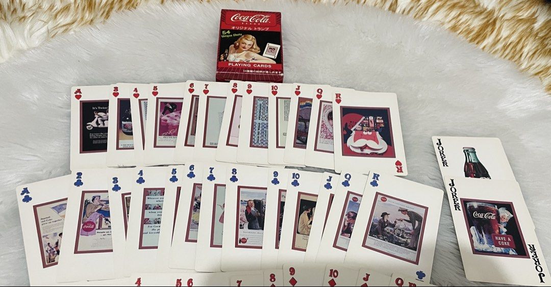 Coca-Cola vintage advertisement playing cards (Category: Vintage Collectibles) located in Quezon City. Submitted by sissymissy1527 (Listing ID 1459716971, Image 3). Description: Complete 54pcs.