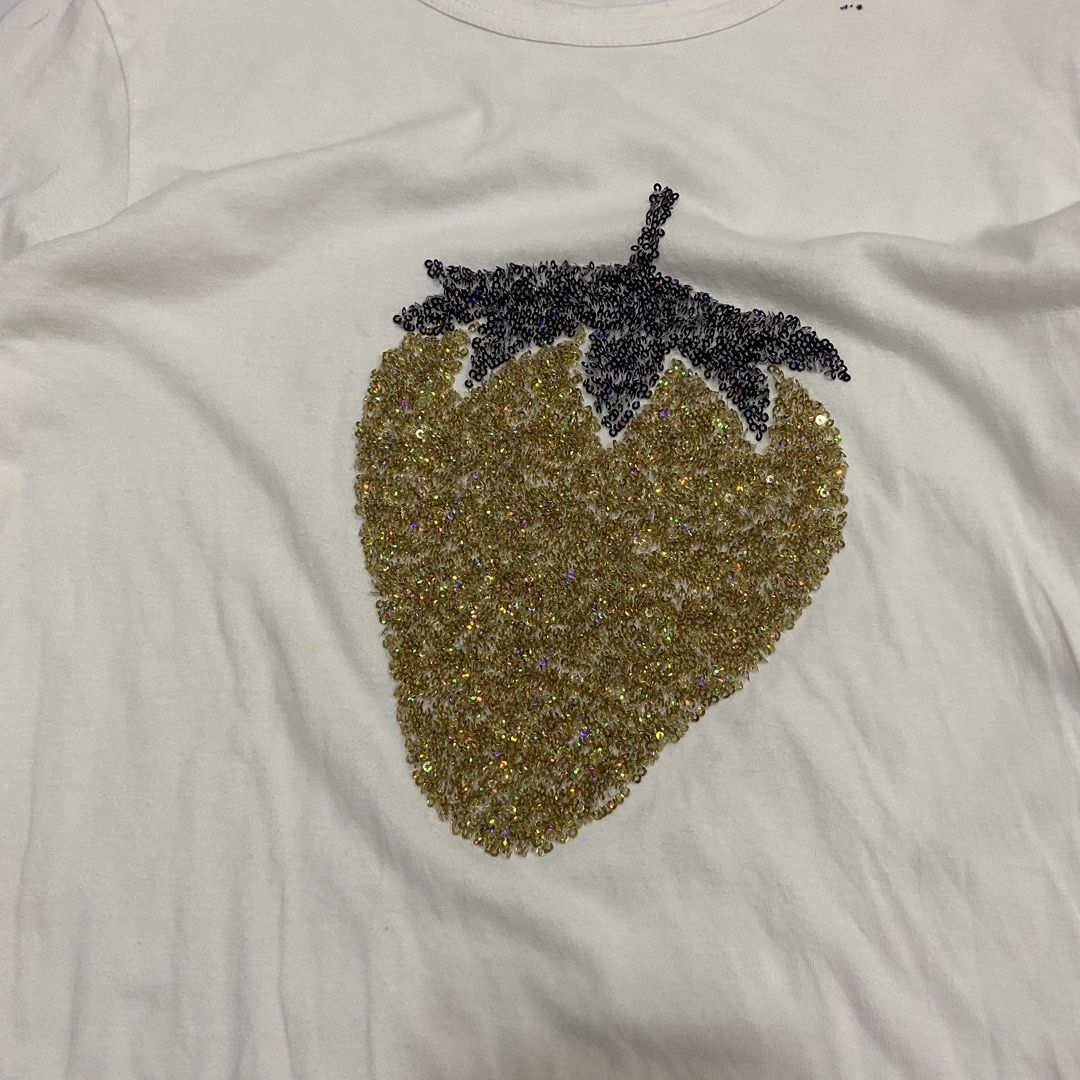Comme des Garcons - Tricot - Berry Sequin - Tops (Category: Others Tops) located in Cavite. Submitted by pastseas0n_ (Listing ID 1459808317, Image 3). Description: Comme des Garcons - Tricot - CDG - Berry Sequin - Tops Size : MEDIUM FLAT MEASUREMENTS Width : 17 inches Length : 24 inches Shoulder : 14 inches Sleeve : 23 inches 9/10 CONDITION NOTE : Washable stain..
