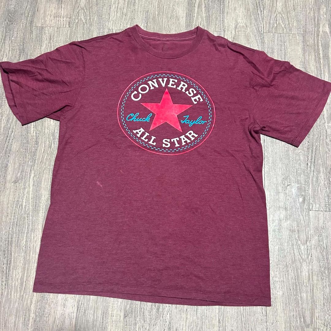 Converse Maroon Tshirt (Category: Tshirts & Polo Shirts ) located in Paranaque City. Submitted by raphaeldleon (Listing ID 1459735932, Image 1). Description: Very good Condition Size - 26.5" by 20".
