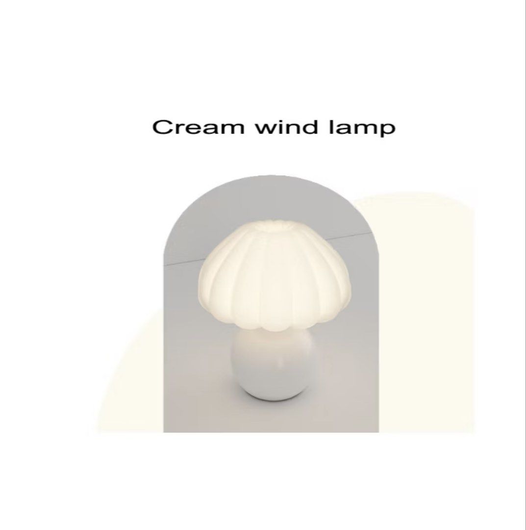 Cream Mushroom Lamp (Category: Lighting) located in Manila. Submitted by dalandan001 (Listing ID 1459737978, Image 2). Description: - Adorable mushroom-shaped lamp - Cream color with a soft, cozy glow - Ideal for bedside tables, desks, or kids' rooms - Tri-color.