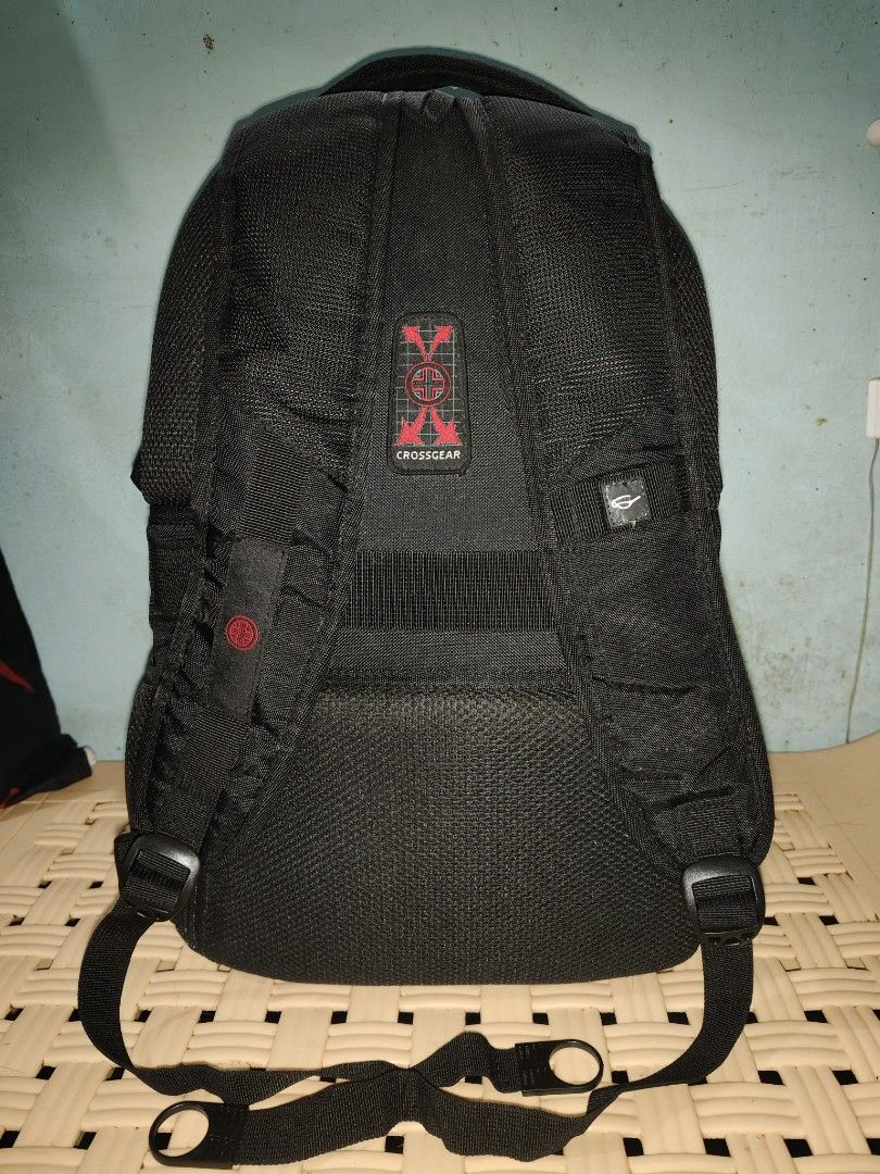 CROSSGEAR Black Backpack with Multiple Compartments (Category: Backpacks) located in Manila. Submitted by goldeneagle-41fe (Listing ID 1459840768, Image 3). Description: -size: 18×13×6 -good condition 9/10 - color rate 10/10 - Brand: CROSSGEAR - Color: Black - Main compartment for ample storage - Multiple interior pockets for organization - Durable zippers with CROSSGEAR logo - Padded back and straps for enhanced comfort - Ideal for school, work,