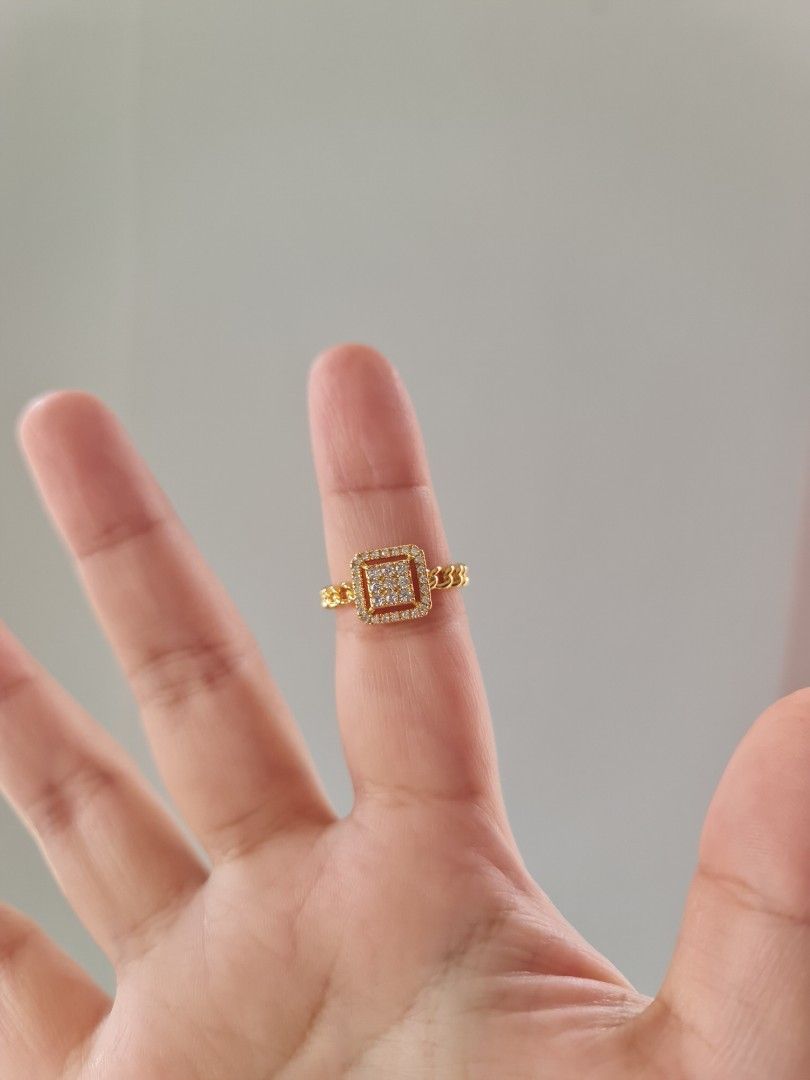 Cube Square Shape Design Adjustable Ring (Category: Rings) located in Dasmarinas. Submitted by danabrie22 (Listing ID 1459826410, Image 1). Description: very well-made, excellent crafstmanship 10/10 condition brand new stainless steel & cubic zirconia stones - adjustable size 5 - 9.