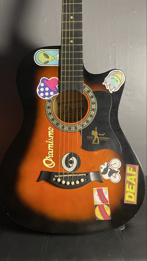 Davis Guitar (Category: Musical Instruments) located in Caloocan City. Submitted by dhazylcollectivez (Listing ID 1459791020, Image 1). Description: FOR SALEE! BILHIN NYO NA NGA BOSS Davis a/e guitar model# JG38C FRET: 18 TOP: MAPLE BACK & SIDE: MAPLE Fingerboard: ROSEWOOD BRIDGE: PLASTIC MACHINEHEAD: PLASTIC EQUALIZER: EQ2(PS-900) Rfs: mag aabroad na gusto na ipaalaga sa iba ang baby guitar ko pack with ovation round gig bag pm pm rfs: magpapali
