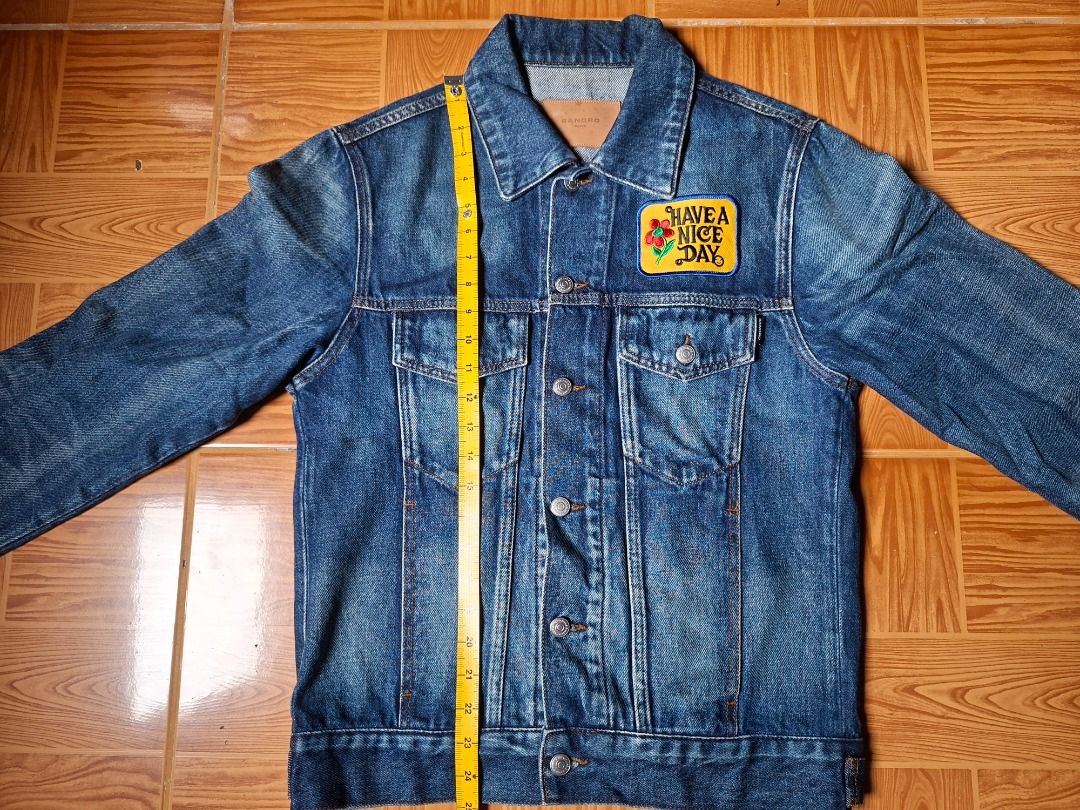 SANDRO PARIS Denim Jacket (Category: Coats, Jackets and Outerwear) located in Caloocan City. Submitted by zenfox.43189b (Listing ID 1459743066, Image 1). Description: excellent condition size: M L: 25 W: 20.