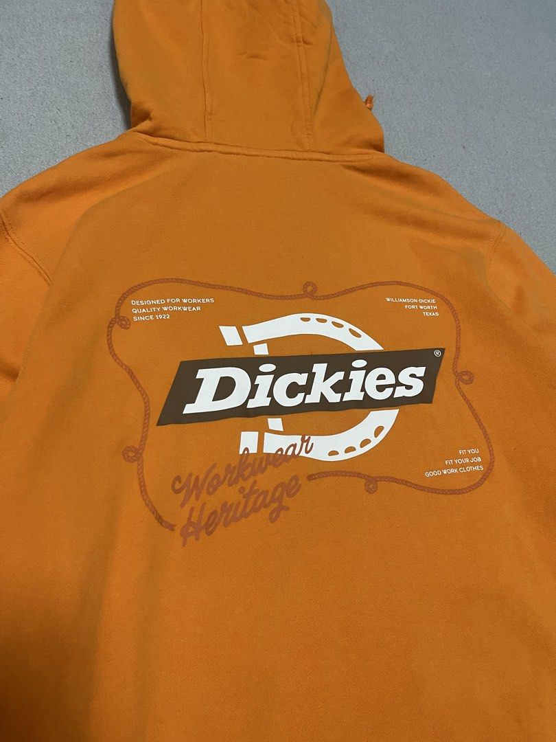 Dickies Embroid Hoodie Jacket (Category: Hoodies) located in Bulacan. Submitted by sanjisthrift (Listing ID 1459712023, Image 2). Description: Size Small to Medium Width 20 Length 26 Good Condition 9/10 Need wash Minor stains .