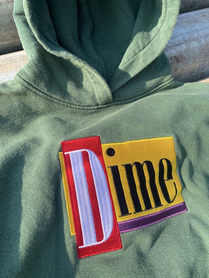 Dime Green Hoodie Size M (Category: Hoodies) located in Manila. Submitted by sepamorash53558 (Listing ID 1459690499, Image 3). Description: - Green Dime mtl skateboard hoodie - Classic Dime logo on chest - Front kangaroo pocket - Size M - Ideal for casual wear.