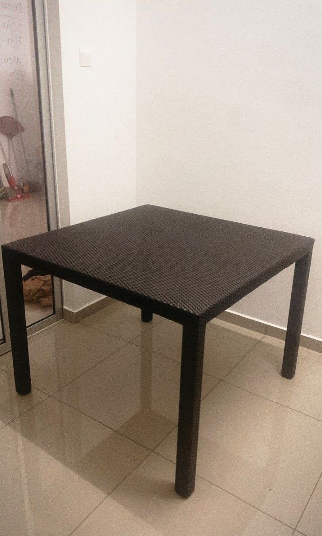 Dining Table Square (Category: Tables & Sets) located in Kuala Lumpur. Submitted by mayuri25 (Listing ID 1459693113, Image 1). Description: dark brown lightweight pickup at Rawang.