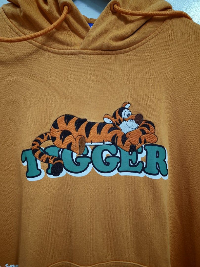 DISNEY TIGGER X MARK FAIRWHALE Pullover / Hoddie Jacket (Unisex) (Category: Coats, Jackets and Outerwear) located in Pasig City. Submitted by dian.juliet (Listing ID 1459767515, Image 2). Description: ▪️Size: XS on tag pero kasya po sakin na medium size ▪️Color: Bright orange ▪️Used once in Baguio, di ko na po maisuot here in Manila kasi medyo thick po yung jacket ▪️No flaws ▪️Naka-stitch po mismo yung TIGGER design thats why its really a thumbs 