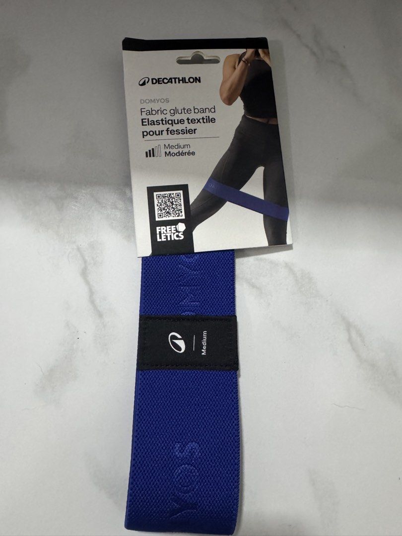 Domyos Fabric Glute Band - Medium Resistance (Category: Toning & Stretching Accessories) located in Manila. Submitted by decluterthings888 (Listing ID 1459786343, Image 2). Description: - Domyos Fabric Glute Band - Medium Resistance Level - Ideal for Glute Activation & Strengthening - Easy to Use & Portable - Achieve a great workout burn.