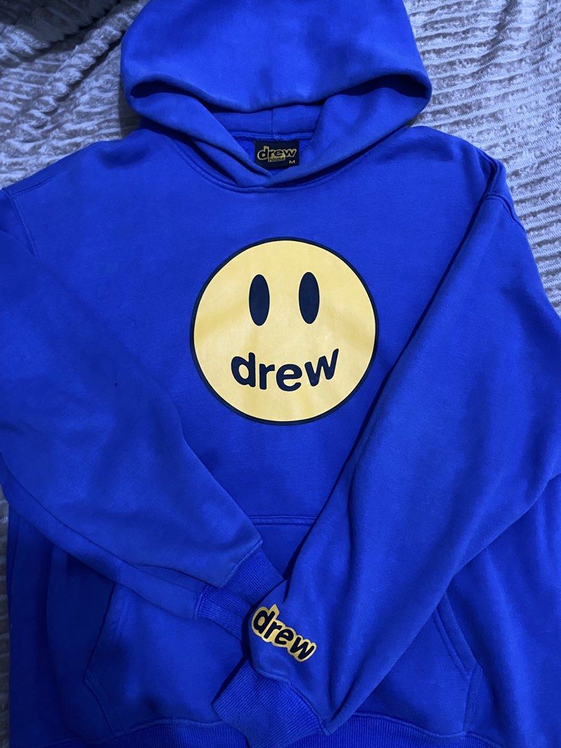 Drew House Hoodie (Category: Coats, Jackets and Outerwear) located in Manila. Submitted by bunjamiin (Listing ID 1459788021, Image 1). Description: Drew House - Royal Blue, Medium-sized, authentic hoodie Price is ₱5,500, slightly negotiable for fast takers. No lowballers please lol. 100% authentic, fabric is thick, and the mascot print has zero cracks whatsoever. Way better condition than cheap listings. Pick-up only; location either: Abreeza Aya