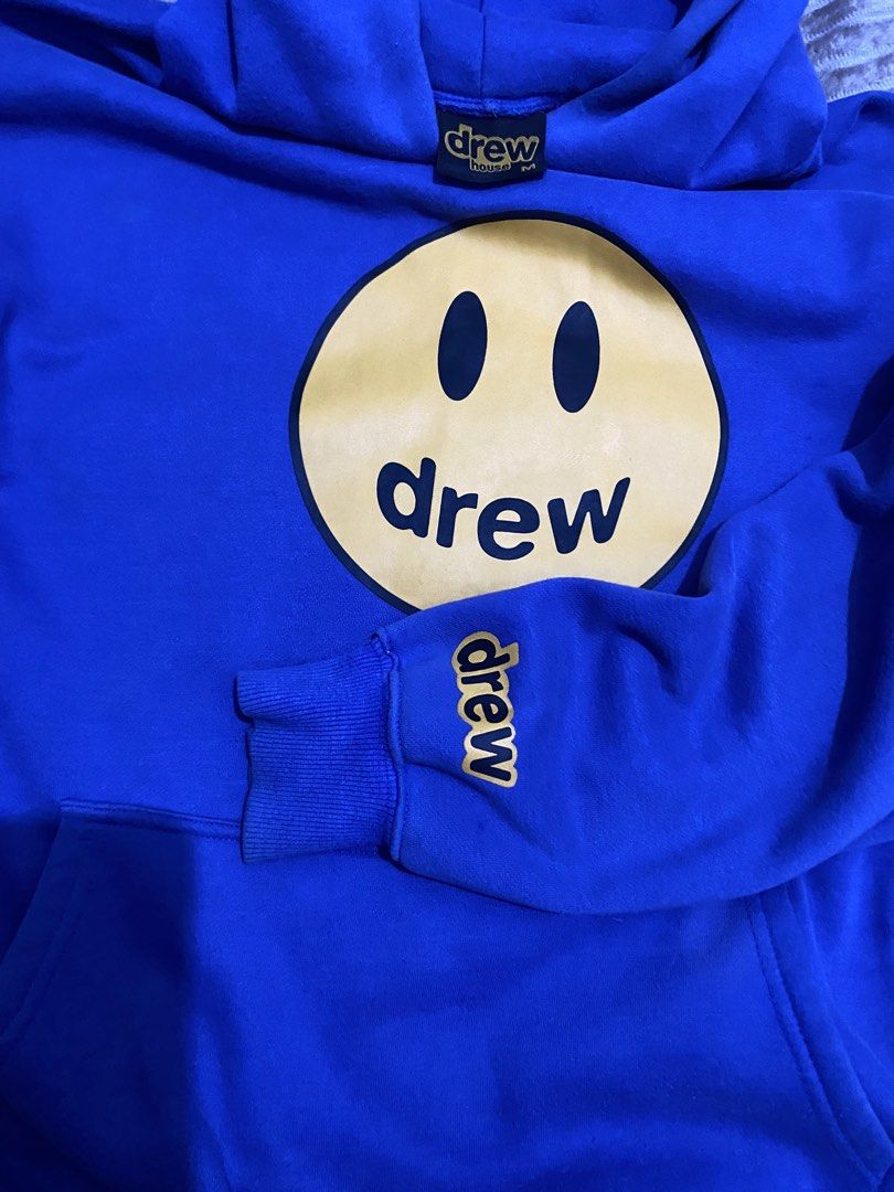 Drew House Hoodie (Category: Coats, Jackets and Outerwear) located in Manila. Submitted by bunjamiin (Listing ID 1459788021, Image 2). Description: Drew House - Royal Blue, Medium-sized, authentic hoodie Price is ₱5,500, slightly negotiable for fast takers. No lowballers please lol. 100% authentic, fabric is thick, and the mascot print has zero cracks whatsoever. Way better condition than cheap listings. Pick-up only; location either: Abreeza Aya