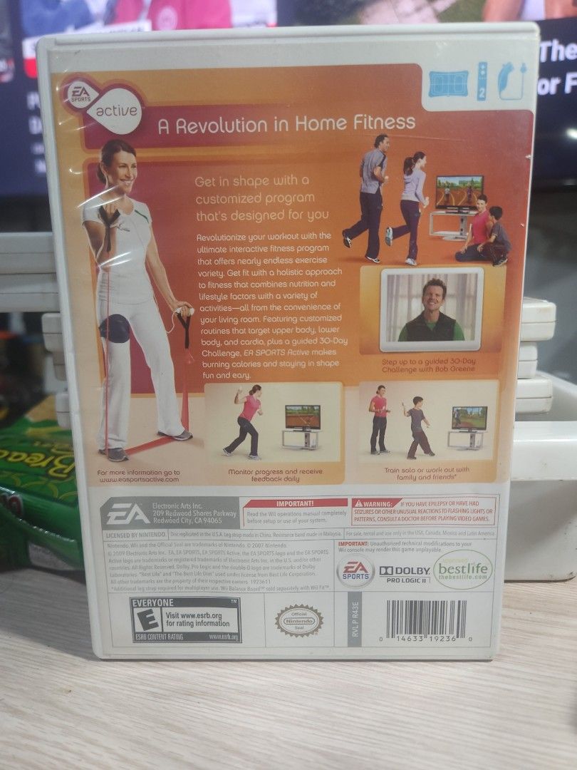 EA Sports Active Personal Trainer Wii Game (Category: Nintendo) located in Quezon City. Submitted by gwift (Listing ID 1459738277, Image 2). Description: - Fun and easy way to stay active at home. - Perfect for fitness enthusiasts. - Includes game disc and instruction booklet. -selling based on current US market value x 50 -price subject for update on day of inquiry/purchase due to current market value -using GAMEYE price guide for current value.