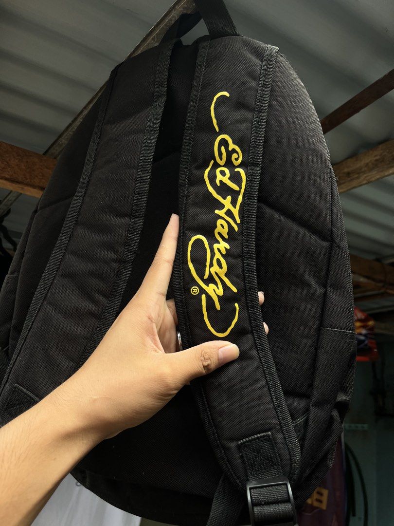 Ed Hardy Backpack (Category: Backpacks) located in General Santos City (Dadiangas). Submitted by theyear2000z (Listing ID 1459814698, Image 3). Description: No issues Excellent condition 9.8 color rate Bought in Taiwan.