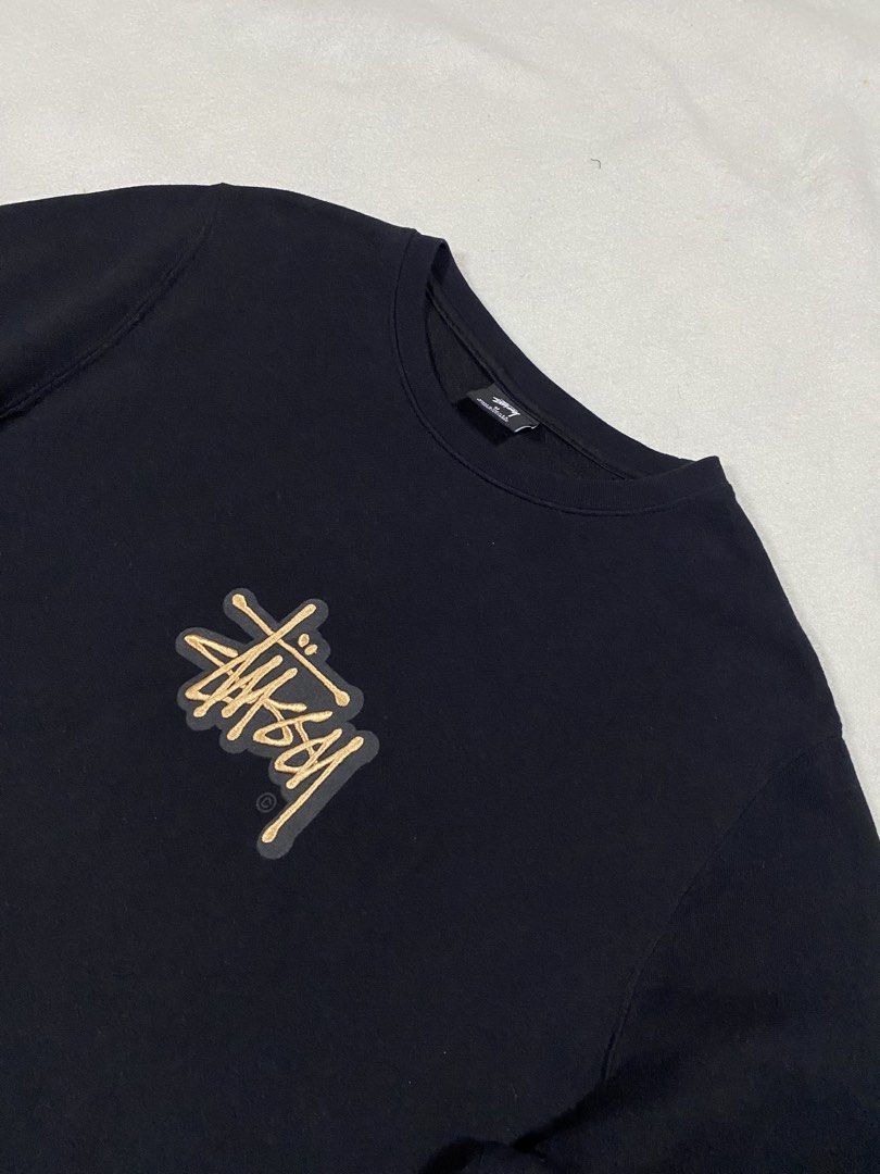 Embroidered Stussy logo Longsleeve (Category: Longsleeves) located in Dasmarinas. Submitted by ridgeridethrift (Listing ID 1459845312, Image 2). Description: Stussy Crewneck Embroidery logo with a shado print black Measurements: Width - 24 Length - 30 Sleeve - 29.5 Item Description : , pin hole 2000+ shipping fee Dm to purchase 📥.