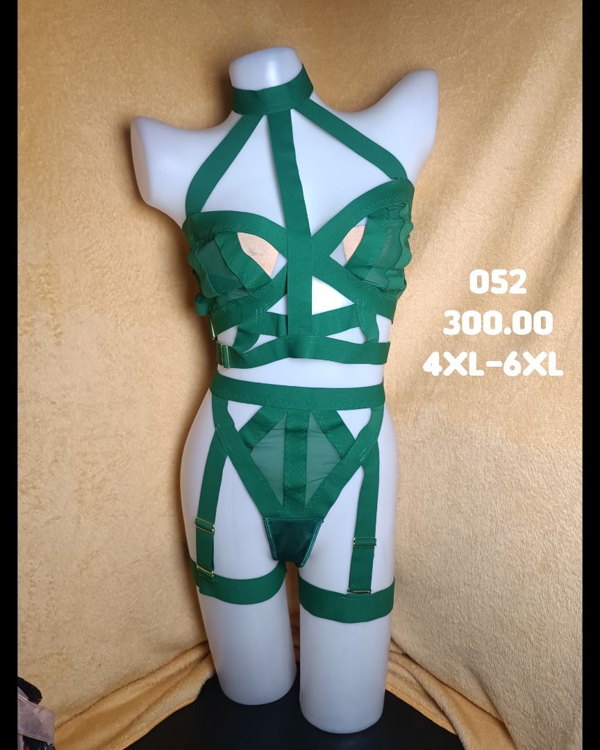 Emerald Green Cage Plusize Harness Lingerie Set (Category: Undergarments & Loungewear) located in Taguig. Submitted by seducente.closet (Listing ID 1459824493, Image 1). Description: ❣️︎First to pay Gets the item❣️︎ ❣️︎No Reservation unless fully paid❣️︎ ALL BRAND NEW WITH POUCH ❝FIXED PRICE NA PO❞ 📷: Actual photo posted 𝗡𝗼𝘁𝗲: Colors might look a little different in person due to screen settings and lighting conditions. We promise it’ll stil