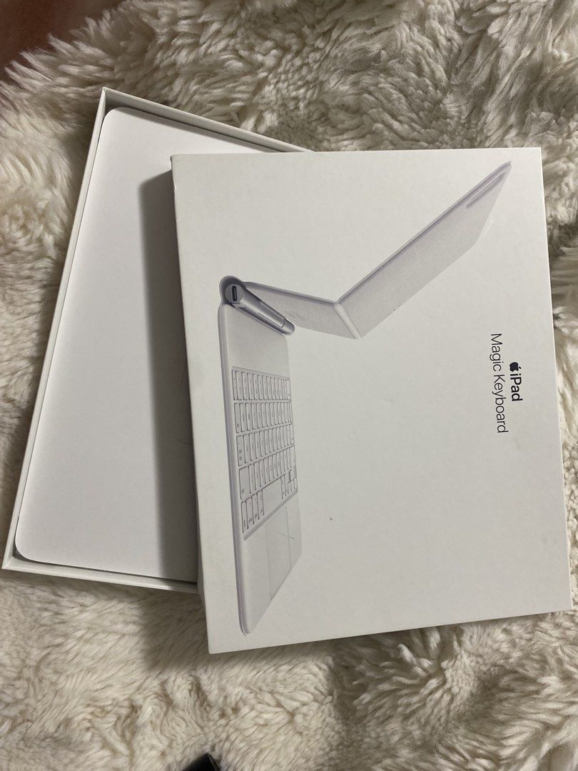 Empty Box Only: Official Apple iPad Magic Keyboard 11" / 10.9" (White) (Category: Computer Keyboard) located in Bacoor. Submitted by brandedluxuryshop (Listing ID 1459897015, Image 1). Description: Original Empty Retail Box ONLY for Official Apple iPad Magic Keyboard 11-inch / 10.9-inch (White - Model MJQK3LL/A) Selling the original authentic box for the white 11” Apple Magic Keyboard. Perfect for buyers or sellers who need original retail packag