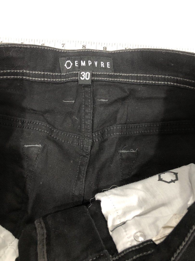 Empyre Black Denim Jeans Size 30 (Category: Jeans) located in Manila. Submitted by janmichael26601 (Listing ID 1459793788, Image 3). Description: - Brand: Empyre - Color: Black - Fit: Straight Leg - Size: 30 Waist - Style: Classic five-pocket - Closure: Button and zip fly - Material: Durable denim - Ideal for: Everyday wear - Note: Please check measurements in photos.