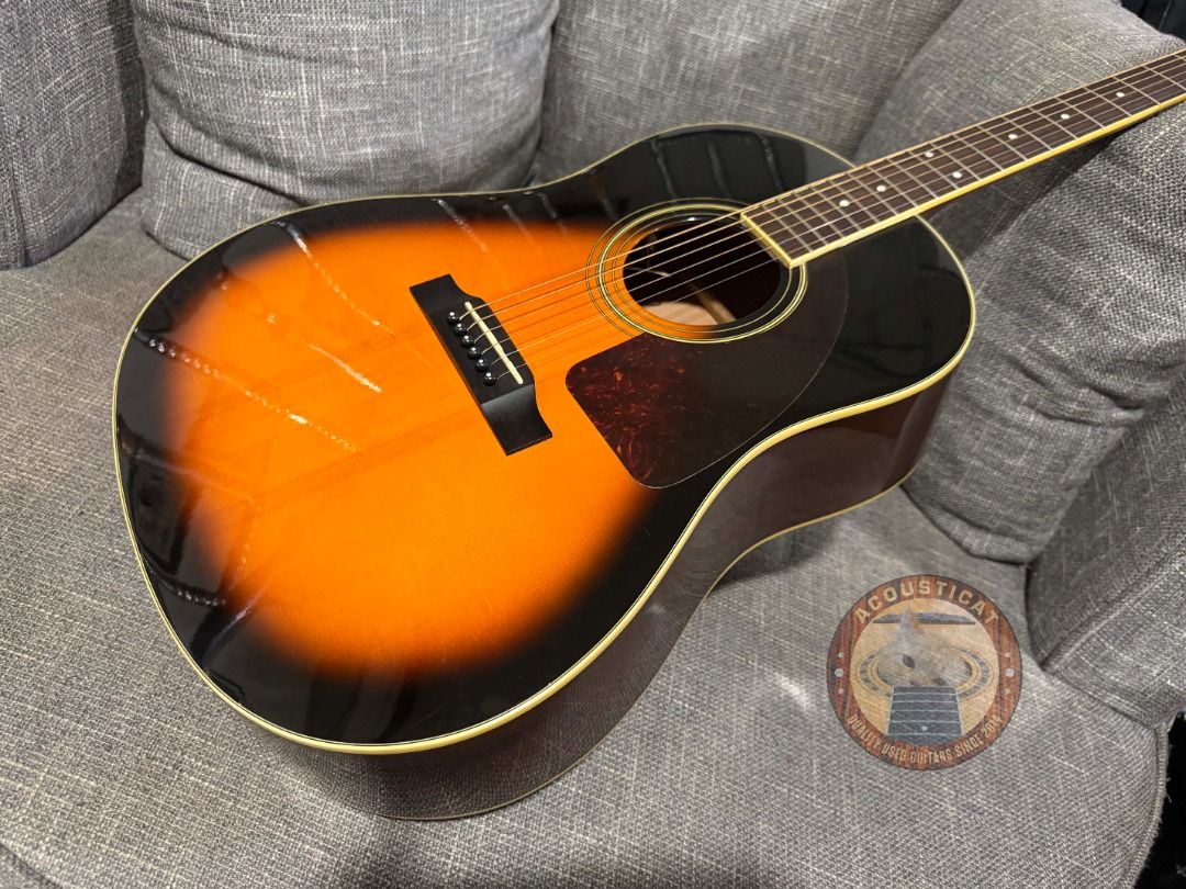 Epiphone AJ-220S Guitar (Category: Musical Instruments) located in Manila. Submitted by acousticat (Listing ID 1459832251, Image 3). Description: For Sale / Swap Please Read Location: Tondo, Manila ----------------------------------- Epiphone AJ-220S Guitar 17K ₱17,000 (20K trade value) Excellent Condition Solid Spruce top Mahogany back & sides Fishman VT1 Sonitone pickup Trade/Swap to other guitars Trade/Swap to drum items ----------------------