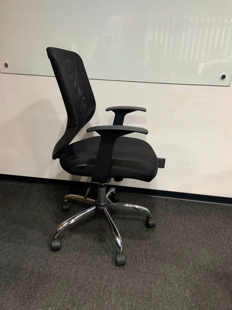 Ergonomic Mesh Office Chair with Adjustable Height | 4 units left (Category: Office Furniture & Fixtures) located in Pasig City. Submitted by cjdox (Listing ID 1459792072, Image 2). Description: ✨ Features: * Black breathable mesh seat & backrest * Adjustable height * Adjustable armrests * 5-star chrome base * Smooth-rolling casters * Ergonomic back support * Simple and professional design 📦 AVAILABLE: 10 UNITS 📌 Condition: Pre-owned / Good wor