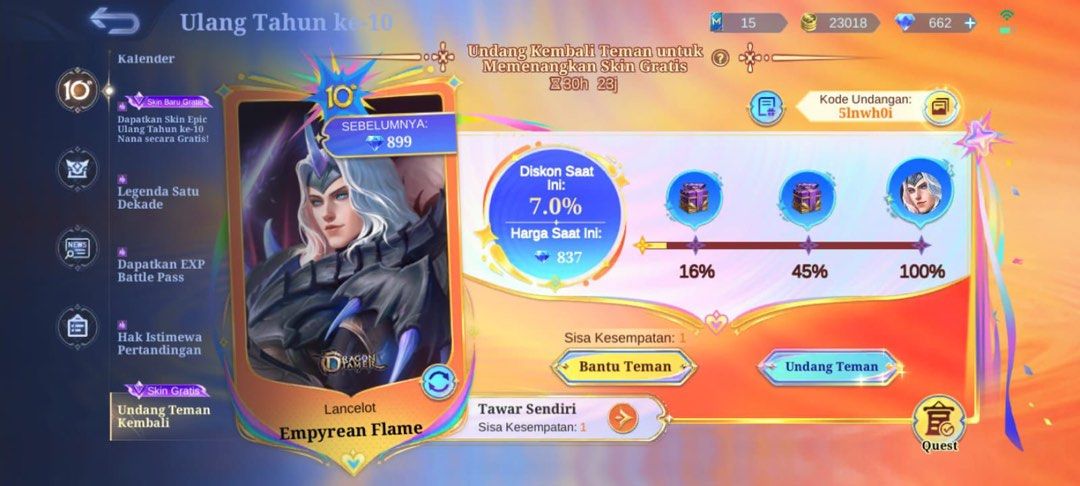 EVENT CALLBACK MLBB (Category: Others) located in Kinarut. Submitted by zuberg (Listing ID 1459790268, Image 1). Description: EVENT CALLBACK RM9 FULLTAP SMPAI DPT SKIN estimate 24 hari.