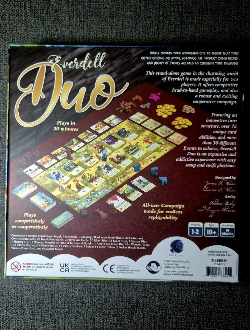 Everdell Duo board game (Category: Board Games & Puzzles) located in Angeles City. Submitted by dps733 (Listing ID 1459692499, Image 2). Description: with slight dent on the side of the box 📍angeles city pampanga.