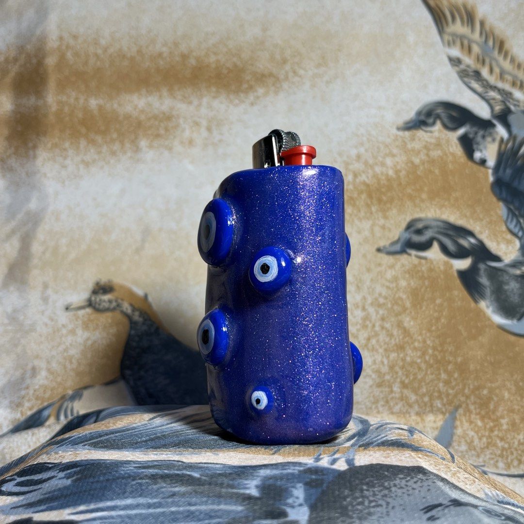 Evil Eye Lighter Case (Category: Vintage Collectibles) located in Quezon City. Submitted by chikinita (Listing ID 1459858491, Image 2). Description: -Handmade -Lighter included -For standard BIC -Instagram: claymado.
