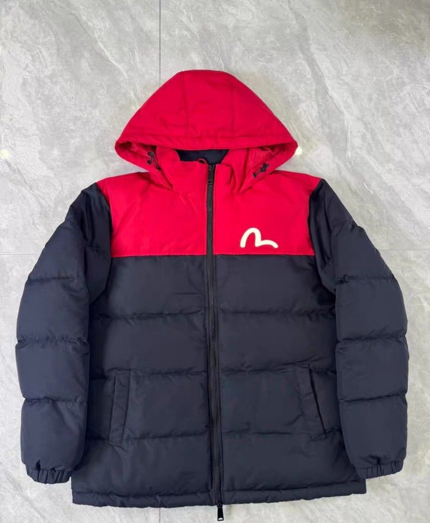 Evisu down jacket (Category: Coats, Jackets and Outerwear) located in Singapore. Submitted by sgdenim (Listing ID 1459709242, Image 3). Description: chest 122 length 71 shoulder 50 sleeve 57 paynow for free delivery or pay to carousell receive in 10-15days item will be authenticated.