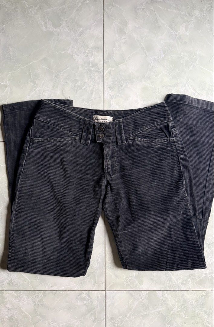 Faded Black Corduroy Flare Pants (Category: Other Bottoms) located in General Santos City (Dadiangas). Submitted by ssssshhhhhhhhh (Listing ID 1459798604, Image 2). Description: - Black corduroy pants - Flare leg style - Button and zip front closure - Two back pockets - Nice fabric texture - Ideal for casual outfits - Size: 27.