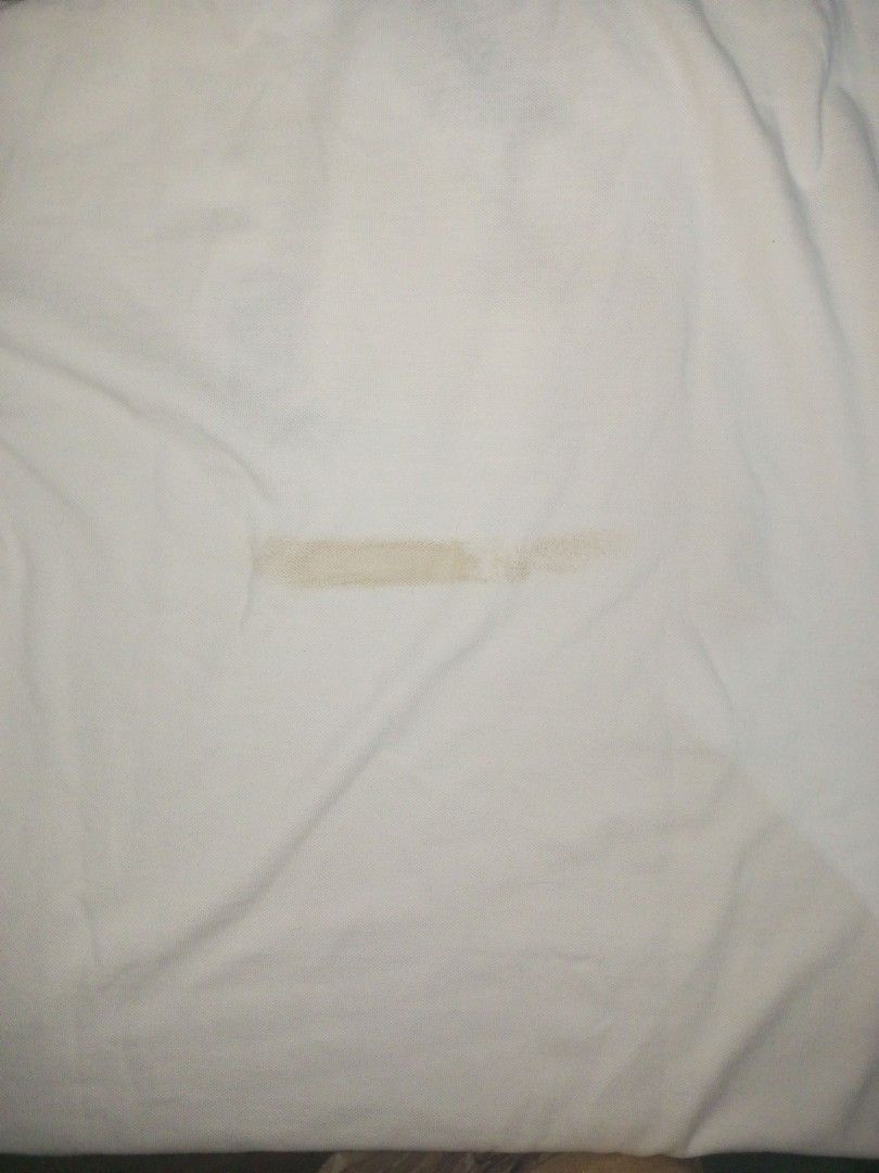 FEU Insti Polo (IABF) (Category: Shirts) located in Manila. Submitted by _yy_hmb (Listing ID 1459769098, Image 2). Description: White IABF Insti Polo Size: XL Issue: Brown stain from iron. Manila based..