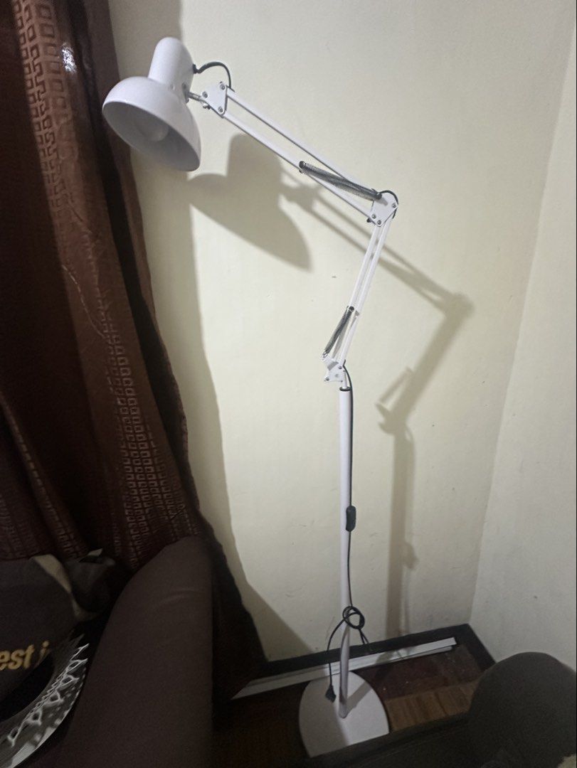 Floor lamp shade - minimalist design (Category: Other Home Decor) located in Manila. Submitted by preloved_thingys (Listing ID 1459729478, Image 3). Description: Pre-loved minimalist floor lamp with led bulb Color: White Made of Hard metal very sturdy See photo for exact measurement Rfs: Decluttering Pick up location: Weekdays - Pasay, Weekends - Dasma Cavite.
