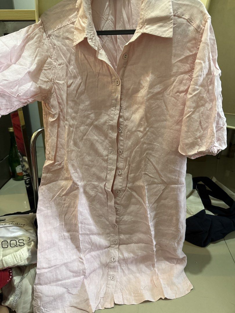 Forever New Pink Linen Blend Button-Up Shirt (Category: Shirts) located in Manila. Submitted by hiiipurple (Listing ID 1459766613, Image 3). Description: - Brand: Forever New - Color: Pink - Style: Button-up shirt - Sleeves: Short sleeves - Neckline: Collared - Fabric: Linen blend - Fit: Relaxed fit - Occasion: Casual wear or dressing up.