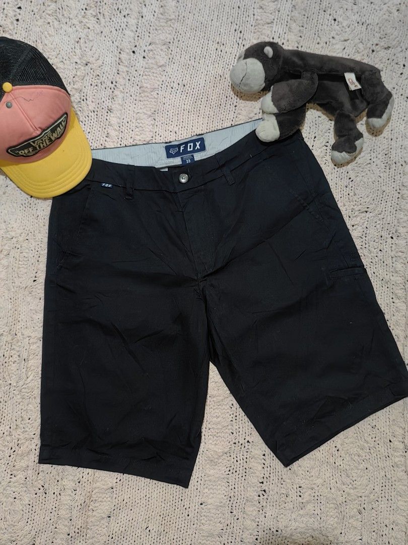 Fox Racing Black Chino Shorts (Category: Shorts) located in Tuguegarao City. Submitted by ekko_bag (Listing ID 1459765586, Image 1). Description: Item Specifics: Condition - In Excellent condition. Thrifted from Japanese Bale ✔️✔✔ Black Chino Shorts with small embroidered Fox Logo on the side ✔️✔✔ Mode of payment - Gcash Payment first, No COD ⚠️⚠️⚠️ Please manage your expectations as this shirt is an authentic collectors item⚠️⚠️⚠️ ⚠️Color may va