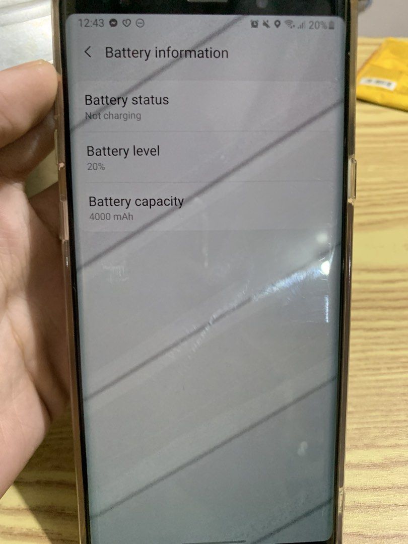 FS! (Category: Samsung) located in Cavite. Submitted by icyklny (Listing ID 1459769038, Image 3). Description: For Sale ! Samsung Galaxy Note 9 -128 gb -Globe Sim Only. -NTC approved -New Battery Replaced -Working both camera Issue -may basag sa left down corner pero goods pa din -yung side botton is tanggal na -kailangan naka lowbrightness kasi nag yeyellowish yung screen 6k to 5.5k Meet Up Only.