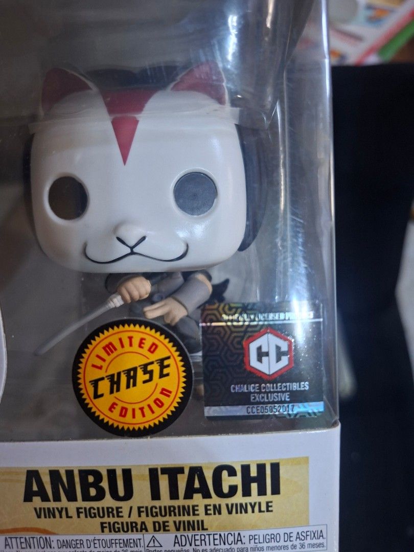 Funko Pop Anbu Itachi 1027 Chase Edition (Category: Designer & Blind Box Toys) located in Taguig. Submitted by AlfonsoJaimepreloved (Listing ID 1459822287, Image 2). Description: Itachi Anbu Funko Pop Chase & Chalice Collectibles Exclusives Condition : 8/10 Issue : Dent Box Price : 1,500 RFS : Decluttering Location : ibayo Tipas Taguig City MOD : Lalamove / LBC at buyer expense & risk (w/ free used protector) * Can do meet up by schedule at BGC /