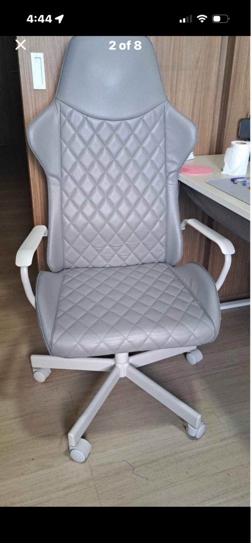 Gaming/study table and chair (Category: Office Furniture & Fixtures) located in Caloocan City. Submitted by abeer72 (Listing ID 1459720632, Image 2). Description: For sale: new but used ,IKEA table and chair, purchased in October . Reason for selling: Traveling abroad. 🥹 .