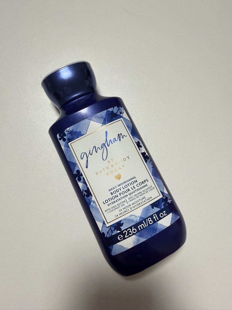 Gingham Bath and Body Works Lotion (Category: Body Care) located in Caloocan City. Submitted by ai_declutter (Listing ID 1459822965, Image 1). Description: Original from Singapore.
