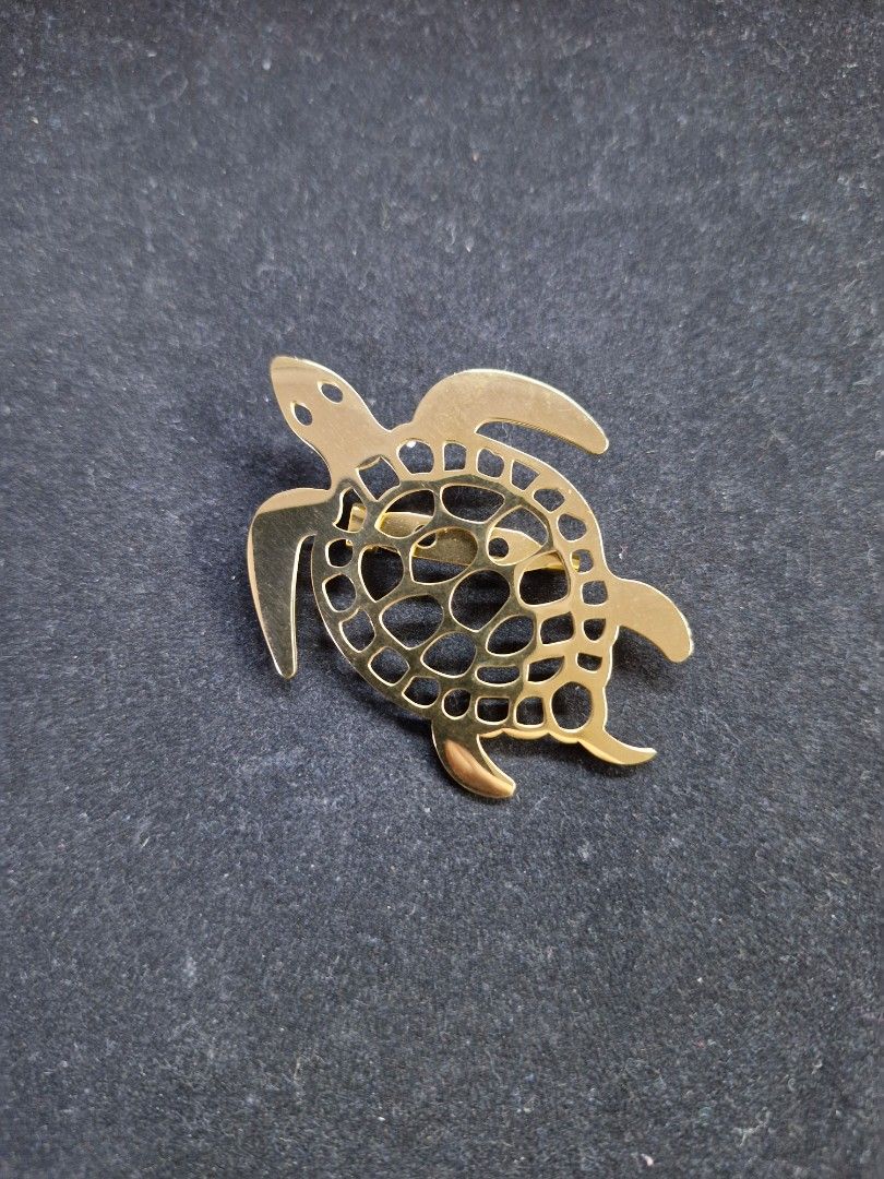 Gold-Tone Turle 3Brooch (Category: Brooches) located in Taguig. Submitted by mommaschoice (Listing ID 1459799337, Image 1). Description: Brand New Uniquely crafted brooch design Lightweight won't damage fabric Unisex use Ships nationwide.