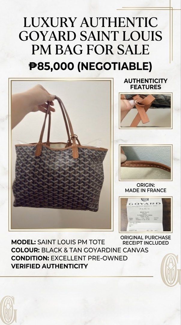 Goyard st louis (Category: Luxury Bags & Wallets) located in Iloilo. Submitted by uniqaiha (Listing ID 1459831741, Image 1). Description: NEGOTIABLE for sure buyer! .