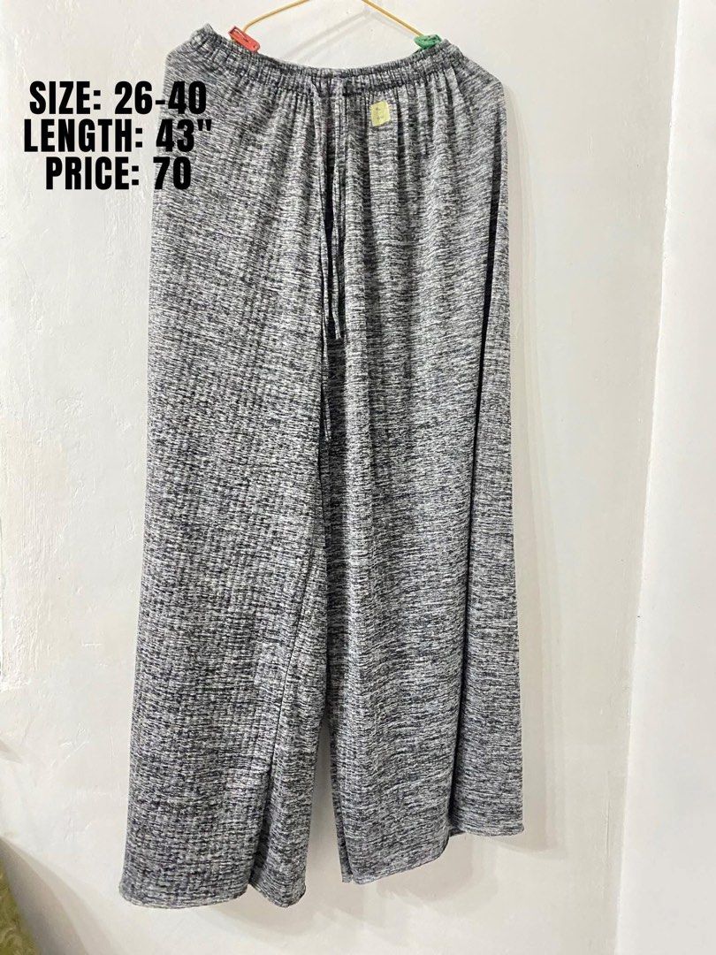 Grey Marled Lounge Pants (Category: Other Bottoms) located in Indang. Submitted by matilde.sshop (Listing ID 1459877601, Image 1). Description: - Comfy grey marled lounge pants - Elastic waistband with drawstring - Wide leg style - Ideal for lounging or casual wear - Fits waist sizes 26-40 inches - Length: 43 inches.