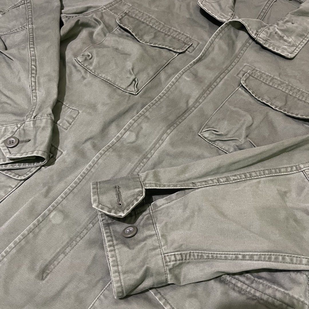 GU Utility/Military Jacket (Category: Coats, Jackets and Outerwear) located in Manila. Submitted by jepjepjooray (Listing ID 1459752639, Image 2). Description: GU Utility/Military Jacket XL on tag (fits L to XL) 23”x30” Excellent condition No issues P500 + sf Location: Balanga, Bataan.